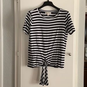 Michael Kors Black and white striped shirt
